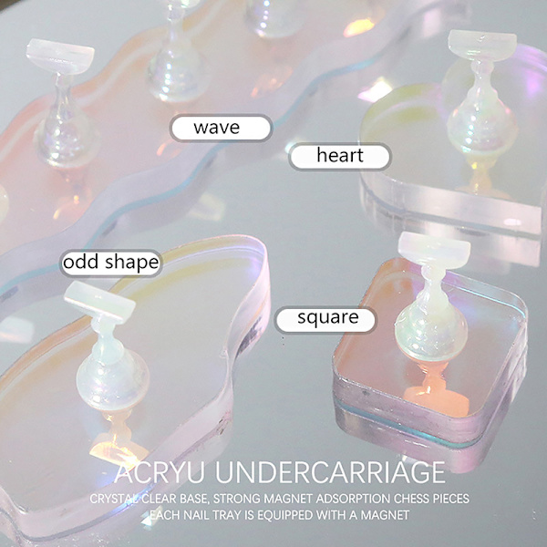 Aurora Magnetic Nail Art Practice Display Stand Tip Holder Acry 02