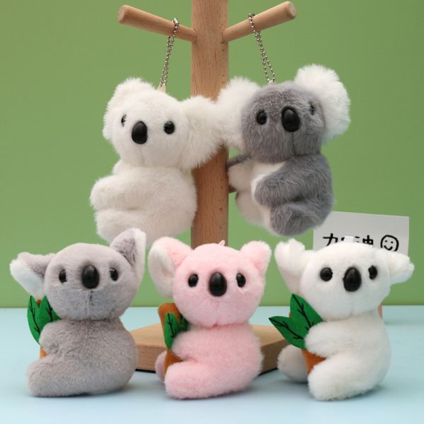 e Kola Nyckelring Nyckelring Plyschleksak Koala Bear Dam DIY Smycken B