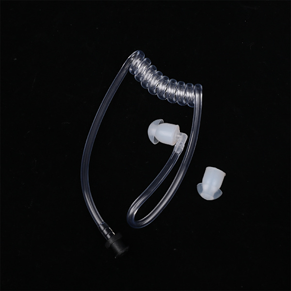 Hörlurar Transparent Coil Akustisk Air Tube Öronpropp för tvåvägs