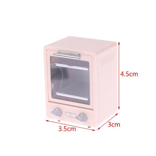1:12 Dockhus Mini Vertikal Ugn Mikrovågsugn Köksbakform Pink