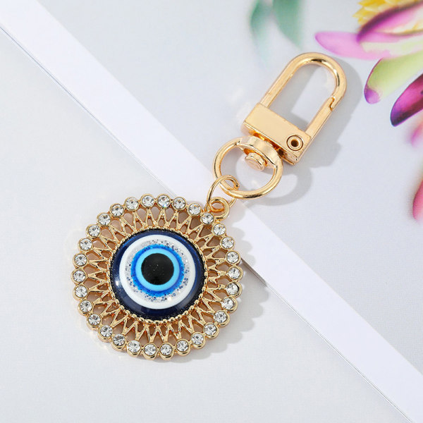 Rainbow Evil Eye Hand Keychain Nyckelring för Blue Eye Bag Car Bo A13