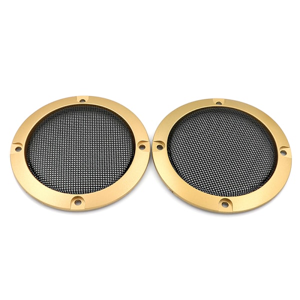 3" o cover dekorativt cirkelgaller i mesh 2 P Gold