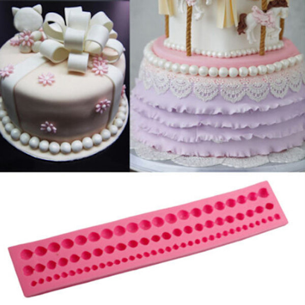 String Of Pearl Mould Paste Bead Fondant Cake Silikonlera Mou