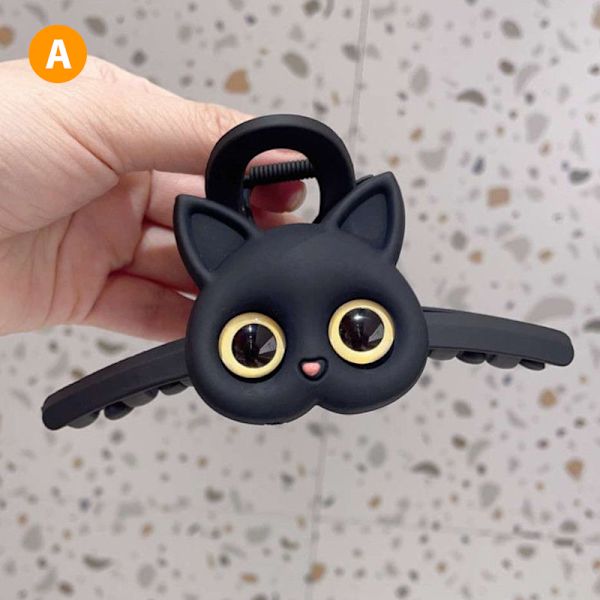 Nytt e Cat Akryl Hårklor Elegant hårbadklämma A