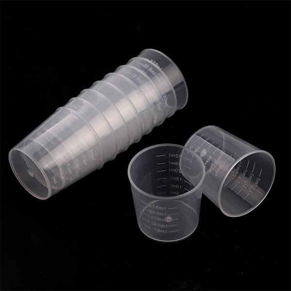 20st 30ml Plast Graduated Mätkopp Vätskebehållare Epo 20pcs