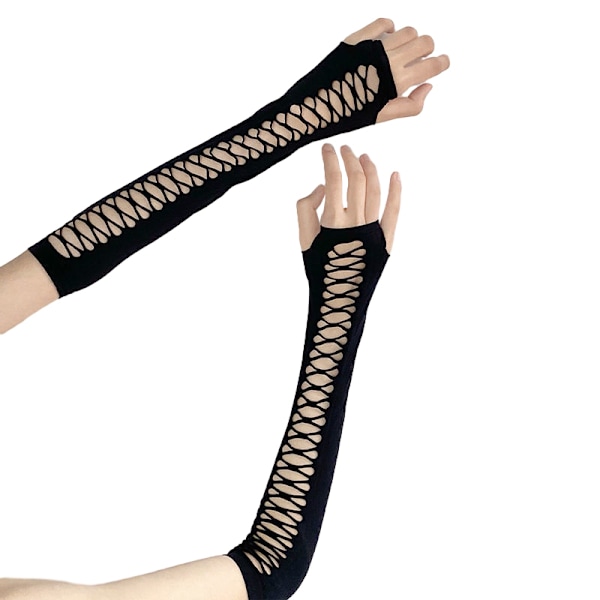 Elastiska fingerlösa handskar Touch vantar ut Cross Mesh handskar