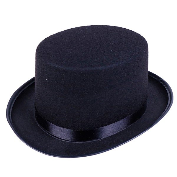 Svart topp hatt trollkarl kostym smoking mat hatt hatt bröllop Kristus A2