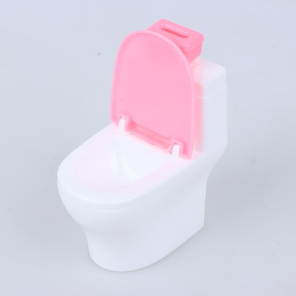 Dockhusmöbler Vintage badrumsmodellering Toalett Miniatyr