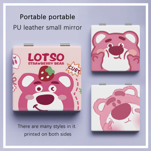 e Strawberry Bear Portable Foldable Makeup Mirror Makeup Small 8