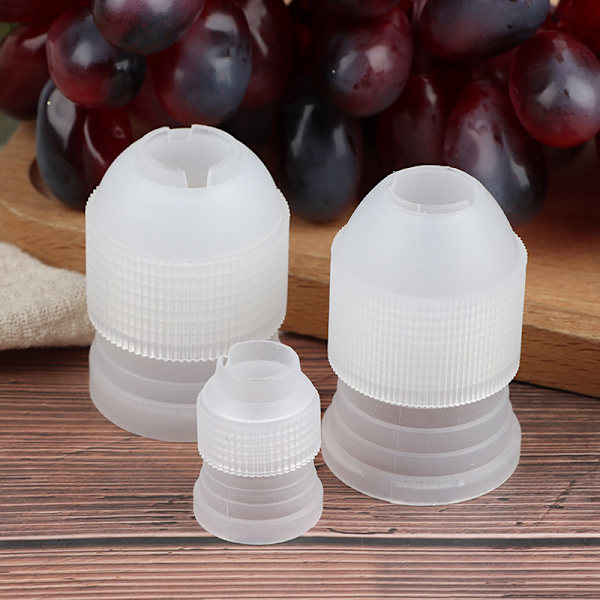 Liten Mellan Stor Koppling Adapter Icing Piping Munstycke Påse Tårta Small