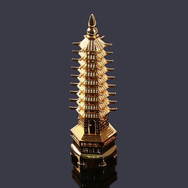 Zinklegering Feng Shui Education Tower Levels Wen Chang Pagoda De Gold