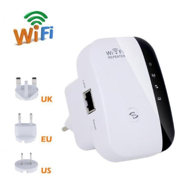 300 Mbps WiFi Repeater WiFi Extender Förstärkare WiFi Booster Wi F White-EU