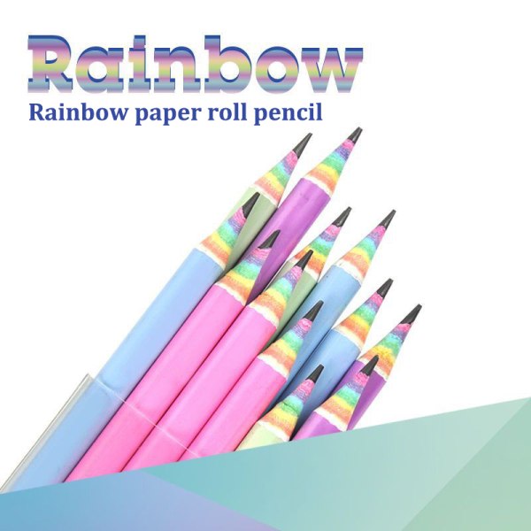 12PCSRrainbow Color Paper Penna HB Professionell konstmålning Pe