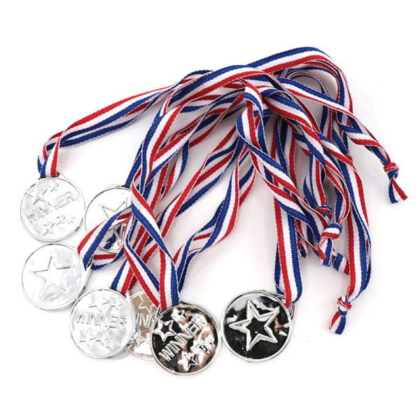 Barn Guld Plast Vinnare Medaljer Sport Day Party Bag Pris A1
