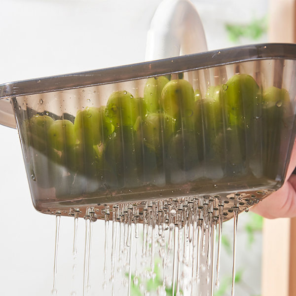 Avloppskorg Triangulär Halkfri Lätt hängande Punch Grönsak C Green