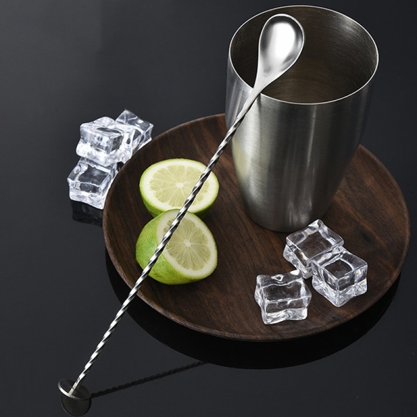 Rostfritt stål Cocktail Bar Spiralmönster Drink Shaker Muddle