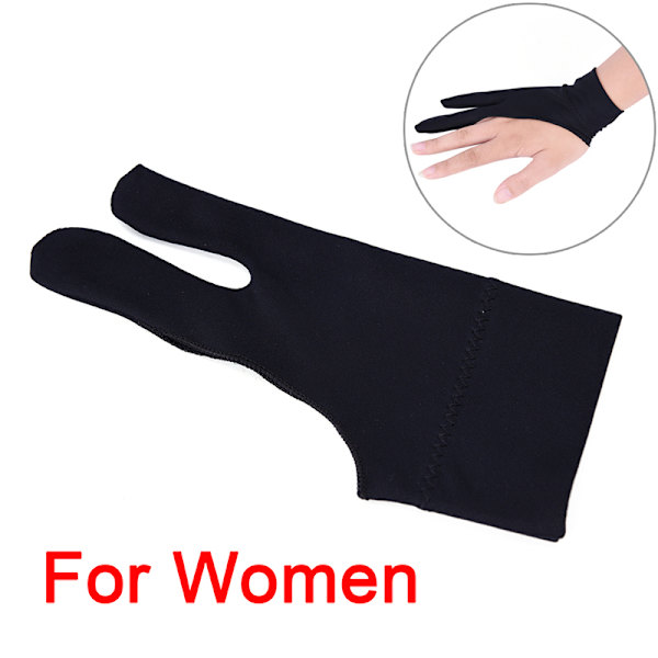 Professionell gratis storlek konstnär rithandske för grafisk surfplatta Black 22*9.2cm