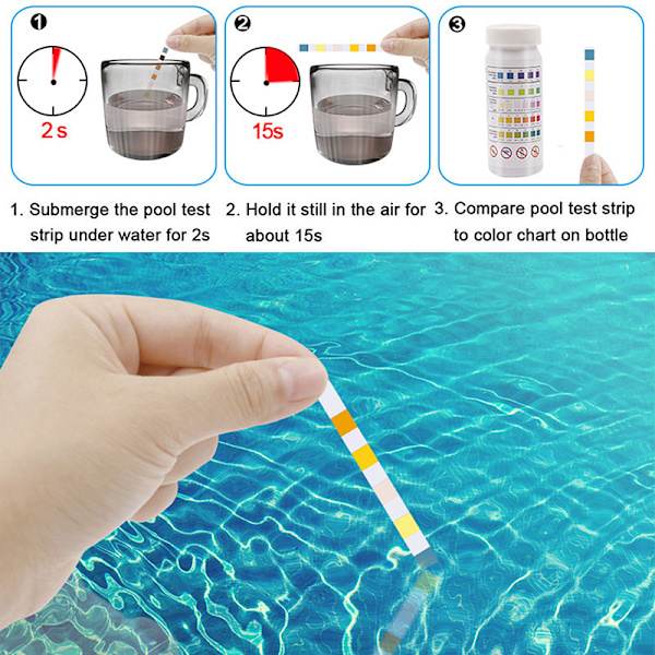 50st Multipurpose klor PH-testremsor SPA Swimming Pool Wa