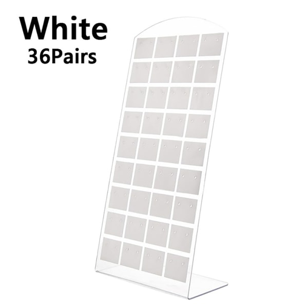 48/72 Hål Creative Smycken Örhängen Studs Display Rack Portab White 18X8.8cm