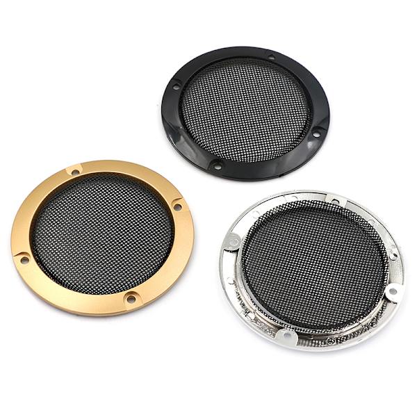 3" o cover dekorativt cirkelgaller i mesh 2 P Silver