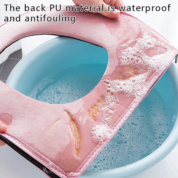 Universal Cover Vinter Varm Mjuk WC Matta Tvättbar Re Pink