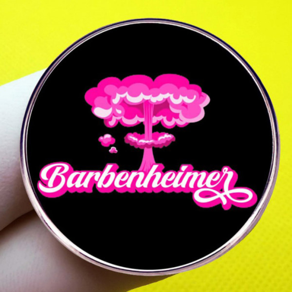 Ny film Oppenheimer Barbie Brosch Letter Barbenheimer Metal B