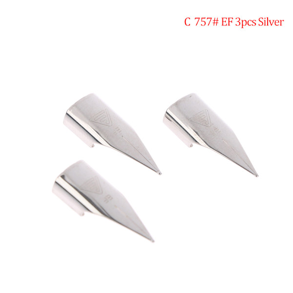 3st 757# Reservoarpenna Nib Tillbehör Bländande F/EF/M Art Nib C