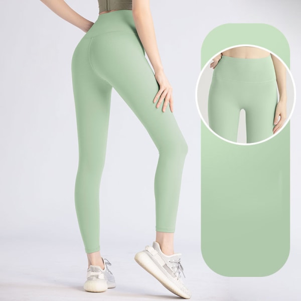 Fitness Kvinna Hellängder Leggings Löparbyxor Bekväma bud green S