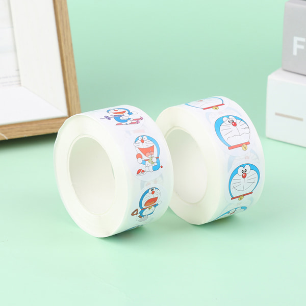 500ST/Rull Doraemon Anime Sticker Gift Reward Sticker Roll Sti B