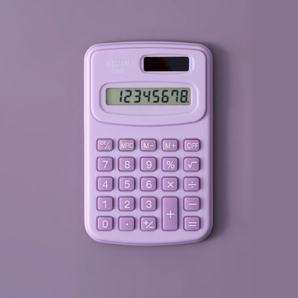 Brevpapper Finansiellt företag Liten kalkylator Revisor Calcu purple