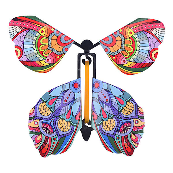 5 st Magic Clockwork Flying Butterfly gummiband Driven Magic C