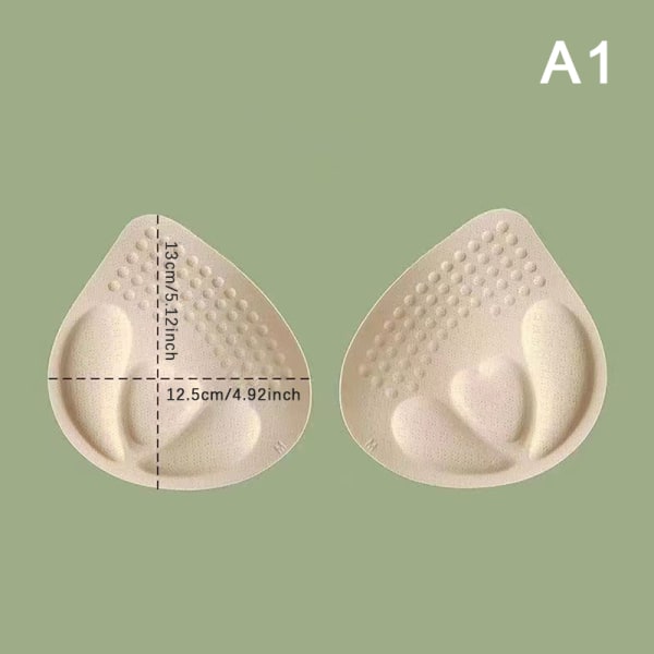 1 par Latex bröstskydd Andas BH-kuddar Inlägg Avtagbar Wo 4cm