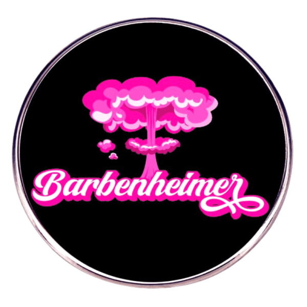 Ny film Oppenheimer Barbie Brosch Letter Barbenheimer Metal B