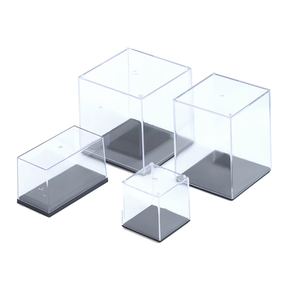 Akryl Plast Display Case Box Klar Dammtät Skydd För 5.5*5.5*5.5cm