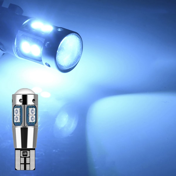Fordons LED-breddindikatorlampa W5W T10 LED 3030 SMD Super Light blue