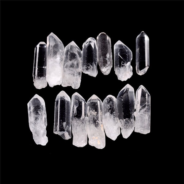 50g Lot Tibet Natural Clear Crystal White Quartz Points Termina