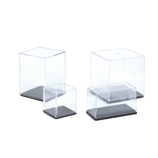 Akryl Plast Display Case Box Klar Dammtät Skydd För 5.5*5.5*5.5cm