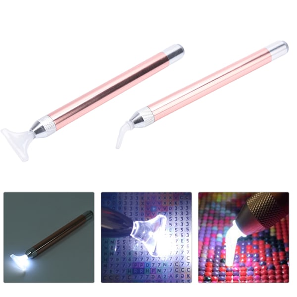 Diamond Painting Pen Lighting Point Drill Pen med förstoringsglas B-7Pcs