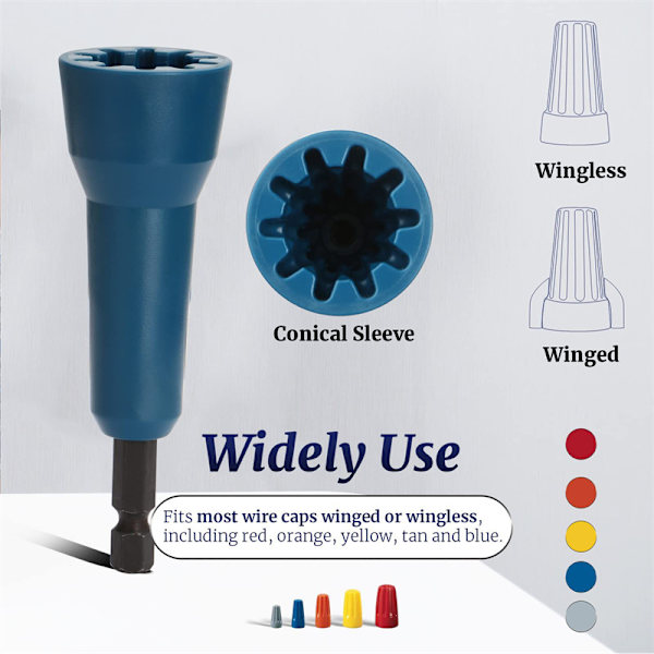 Wire Twist Tool Spin Wire Twister Connector Sockel för borr Blue