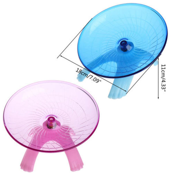 Running Disc Flying Saucer Träningshjul Leksak för möss Dvärg Ha Blue