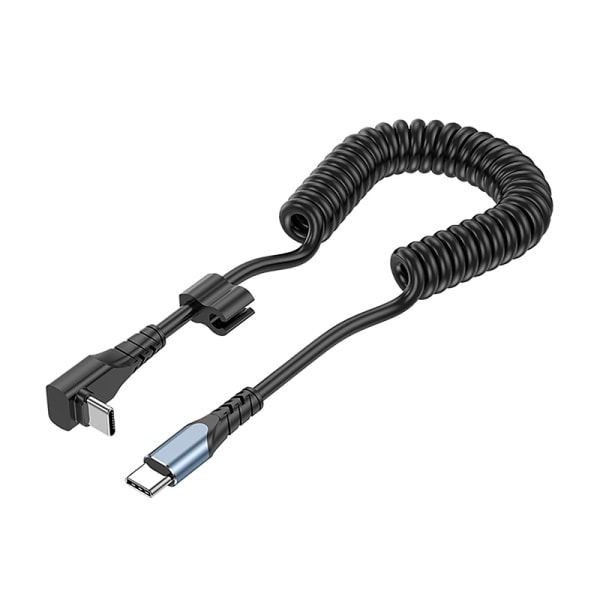 Bilfjäder USB C-kabel för telefon PD 60W Snabbladdning Typ C till