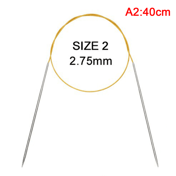 43/60/120 cm stickning s rostfritt stål DIY ringvirkad tröja A2