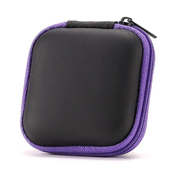 EVA hörlursskyddsväska Digital laddare Hörlursförvaring Purple