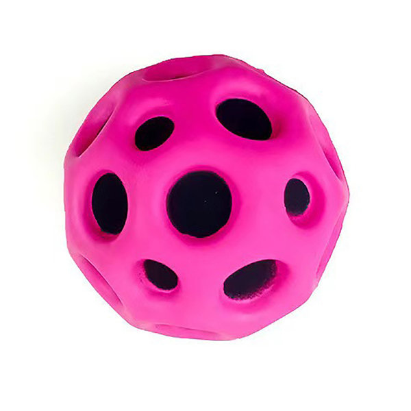Användbar Hål Galaxy Soft Bouncy Ball Anti-fall Moon Form Porös Purple