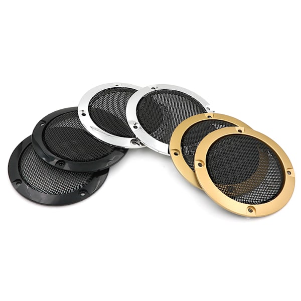 3" o cover dekorativt cirkelgaller i mesh 2 P Silver