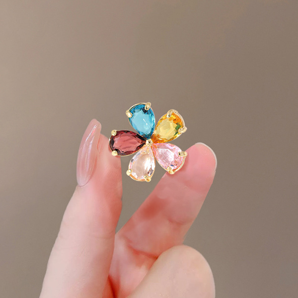 Mode Blomma Broscher För Kvinnor Metall Anti-glare Lapel Pin Fi A2