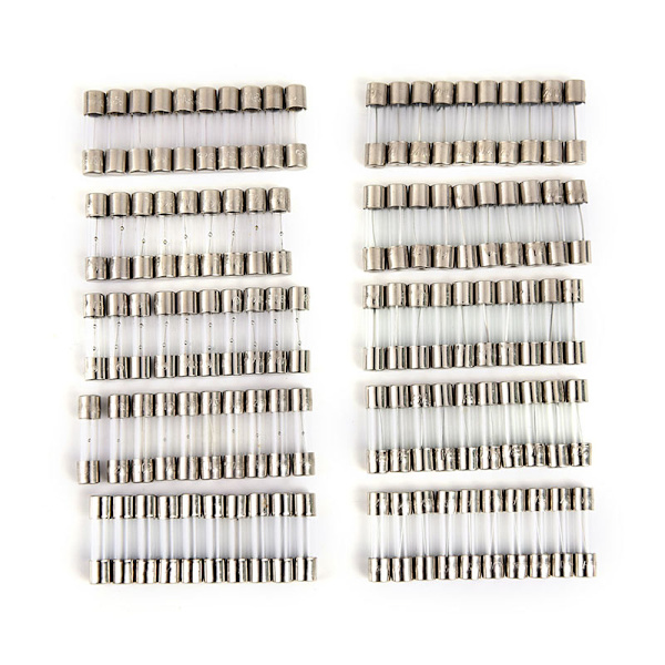 100 st/ set 5x20 mm snabbblåsande glasrörsäkring Diverse kit Snabbt 5x20 mm