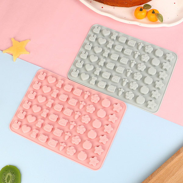 54 hålrum Frukt Animal Form DIY Chocolate Ice Cube T Blue