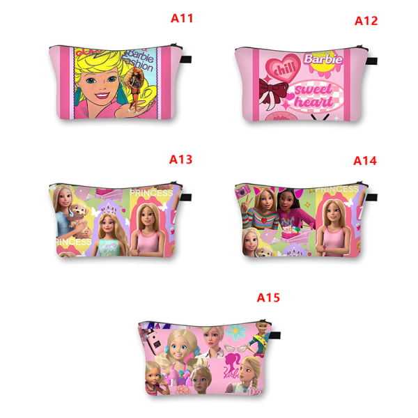 Girls e Barbie Doll Cartoon Pink Girl Makeup Bag Student Sweet A17