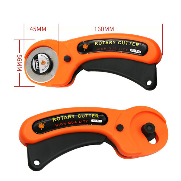 45 mm Patchwork rullhjulstyg Läderpapper Tyg C Orange
